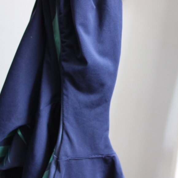 Aerie Navy Blue Green Palm Leaf Print Super Scoop Cheekiest One-Piece SZ Large - Picture 4 of 8